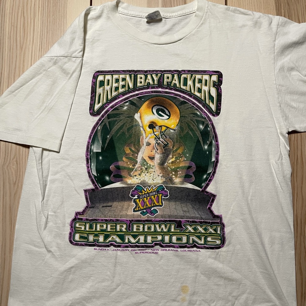 Vintage STARTER Green Bay Packers Super Bowl Shirt‎